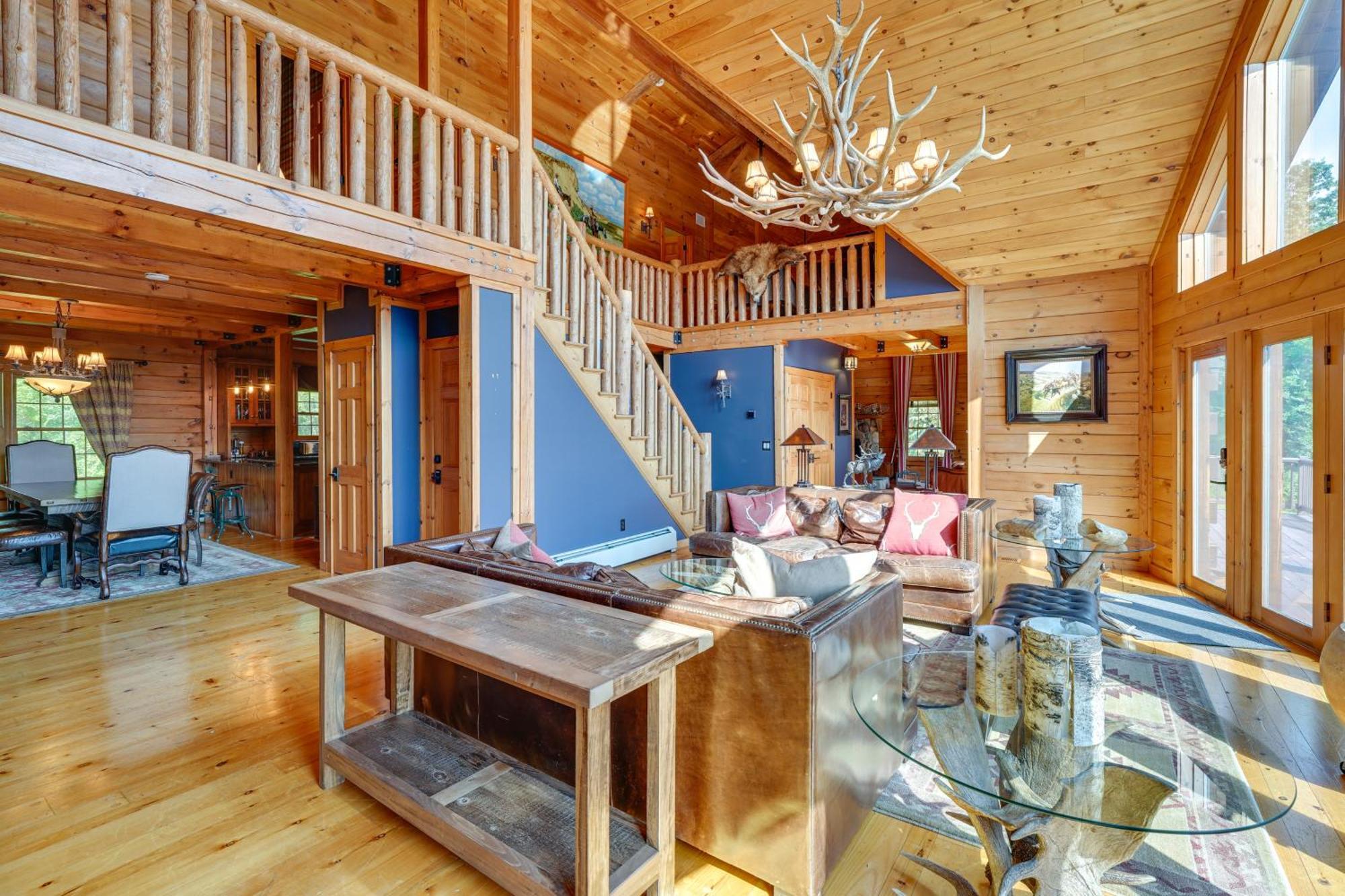 Luxury Log Cabin With Ev Charger And Mtn Views! Blairstown Εξωτερικό φωτογραφία