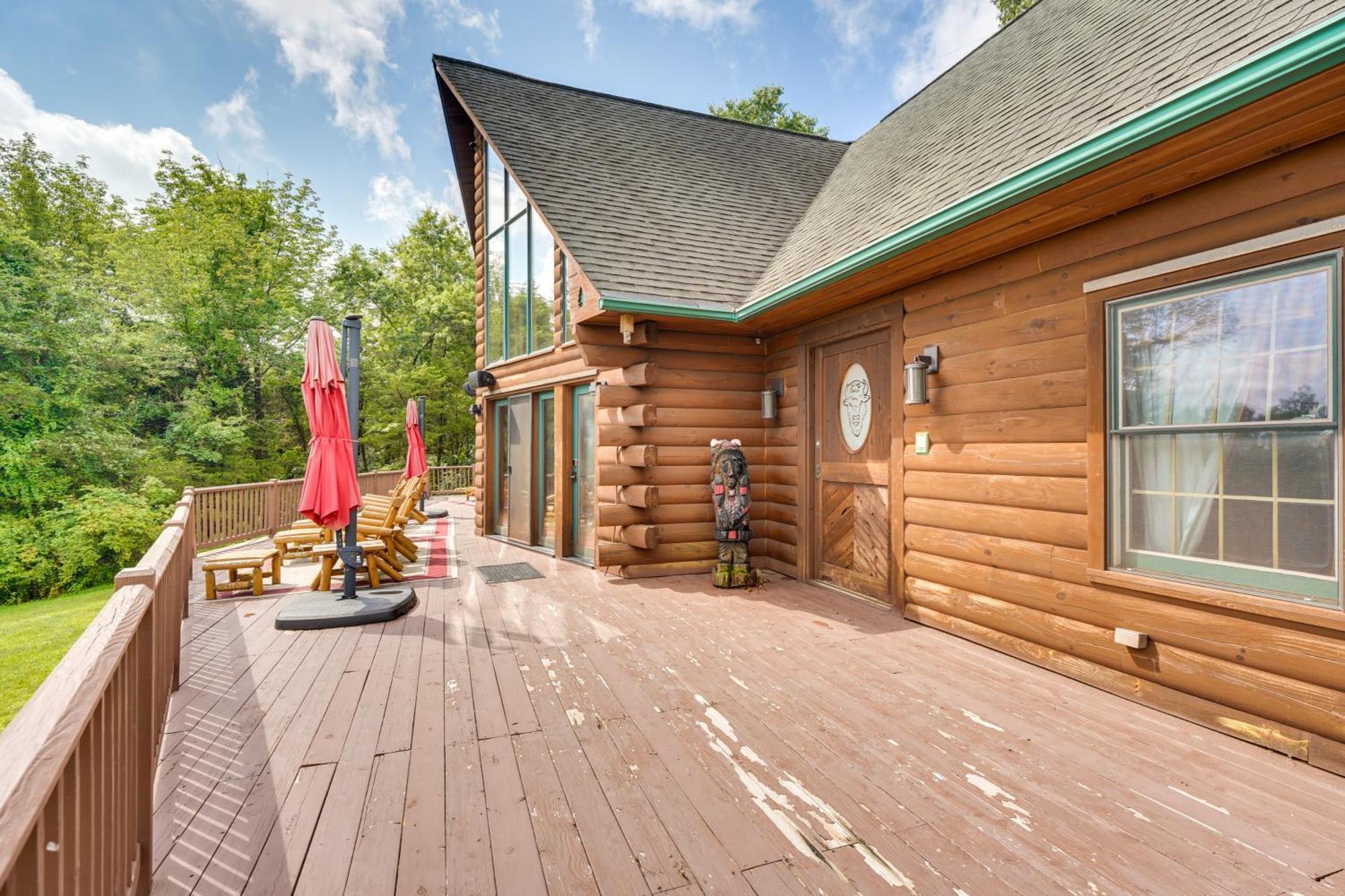 Luxury Log Cabin With Ev Charger And Mtn Views! Blairstown Εξωτερικό φωτογραφία
