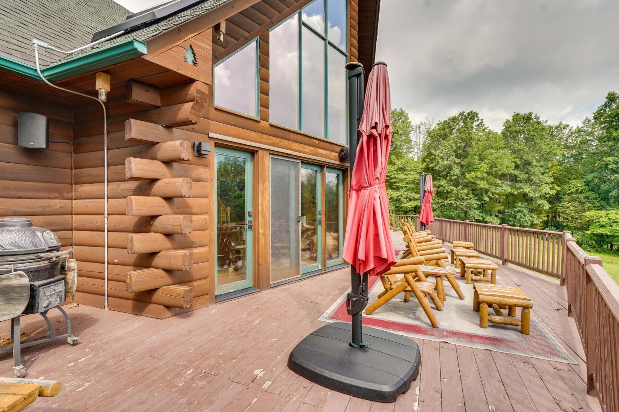Luxury Log Cabin With Ev Charger And Mtn Views! Blairstown Εξωτερικό φωτογραφία