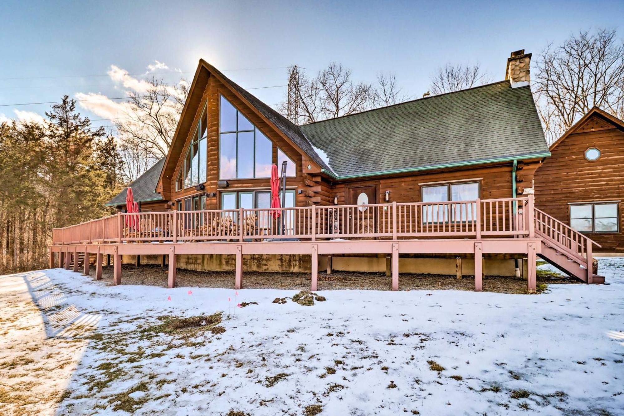 Luxury Log Cabin With Ev Charger And Mtn Views! Blairstown Εξωτερικό φωτογραφία