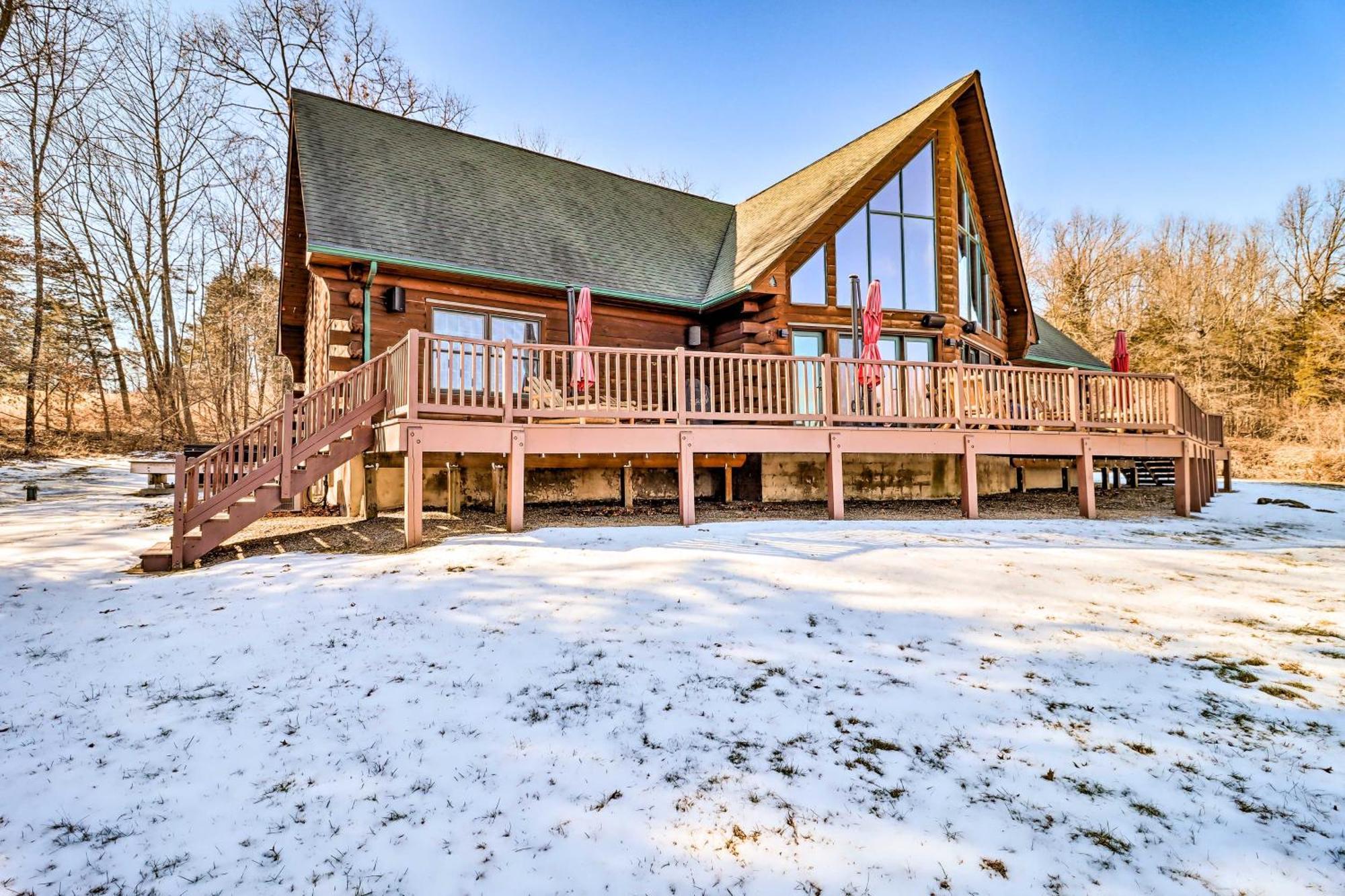 Luxury Log Cabin With Ev Charger And Mtn Views! Blairstown Εξωτερικό φωτογραφία